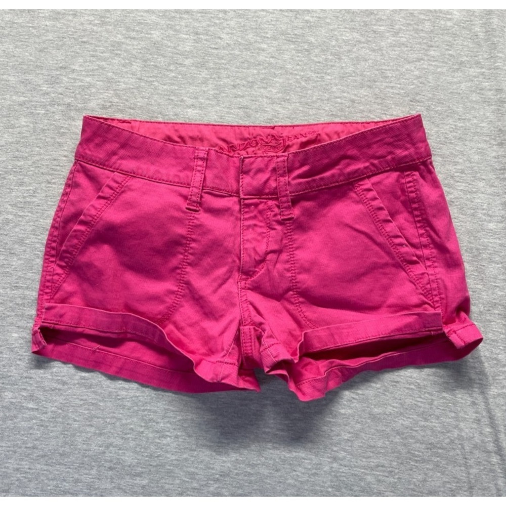 Arizona Jean Co Womens Shorts 1 Hot Pink Stretch Twill Slash Pockets Slit‎ Hem